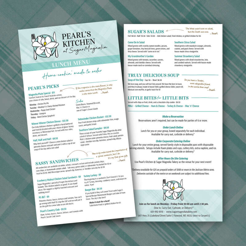 Pearl's Kitchen Menu